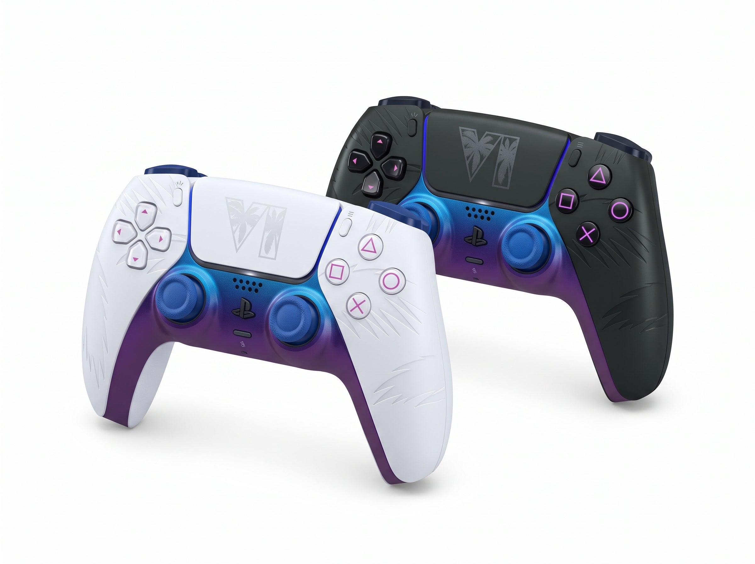 Kit 2 Controles DualSense Grand Theft Auto VI — Black + White Limited Edition