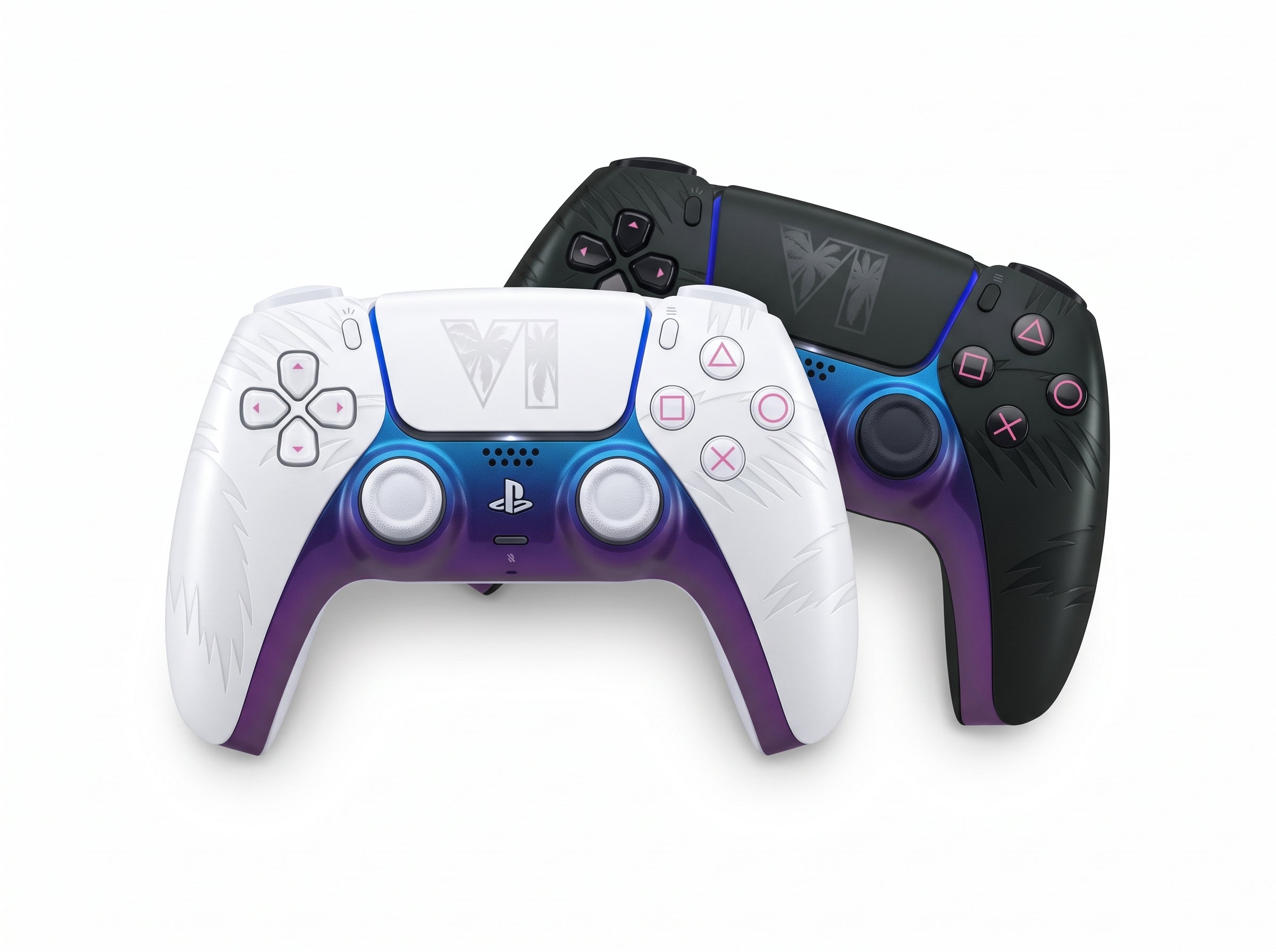 Kit 2 Controles DualSense Grand Theft Auto VI — Black + White Limited Edition