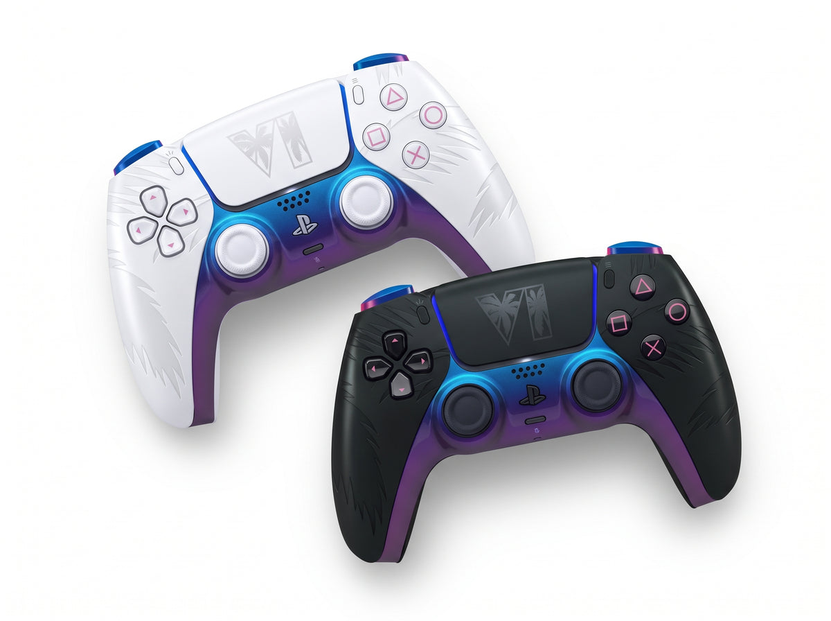 Kit 2 Controles DualSense Grand Theft Auto VI — Black + White Limited Edition