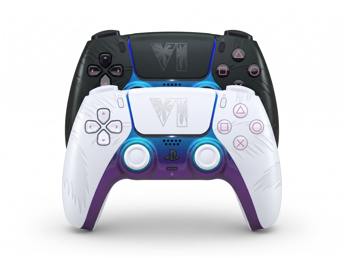 Kit 2 Controles DualSense Grand Theft Auto VI — Black + White Limited Edition