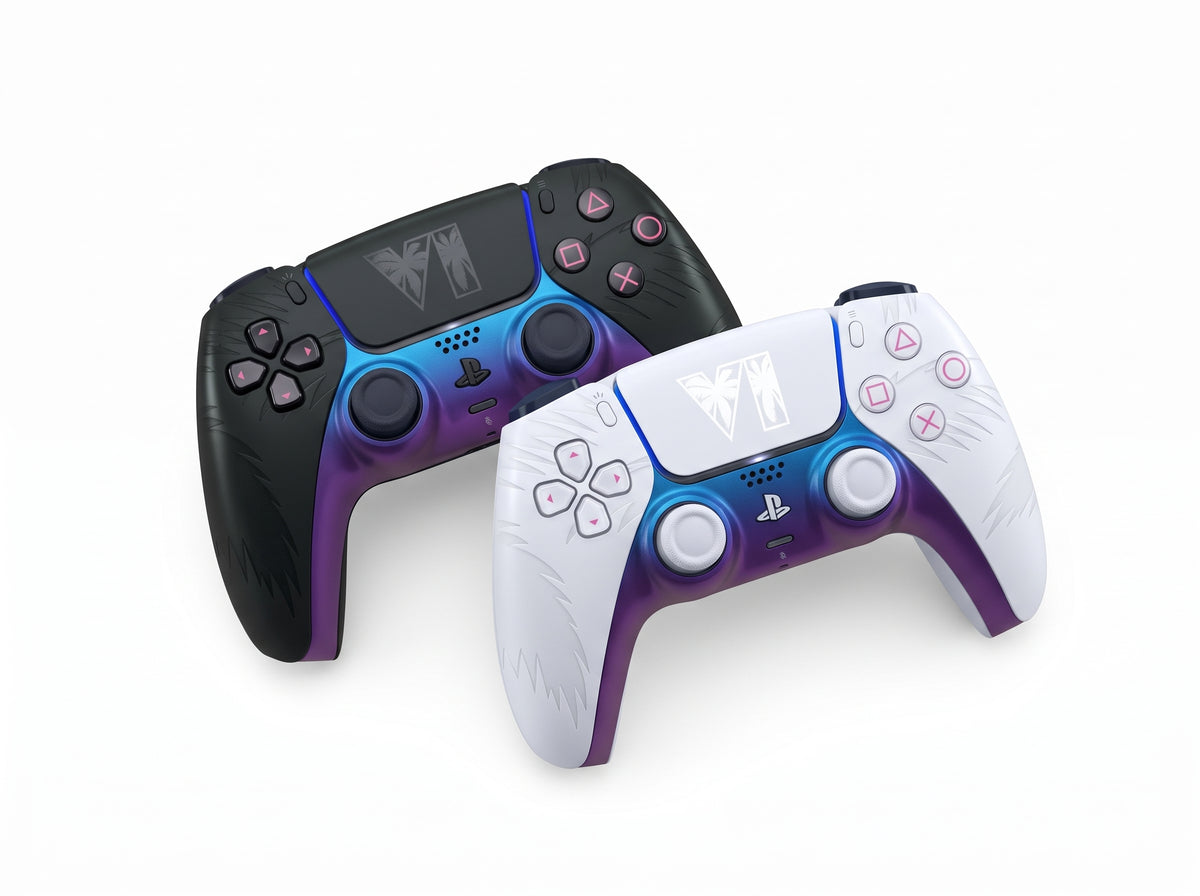 Kit 2 Controles DualSense Grand Theft Auto VI — Black + White Limited Edition